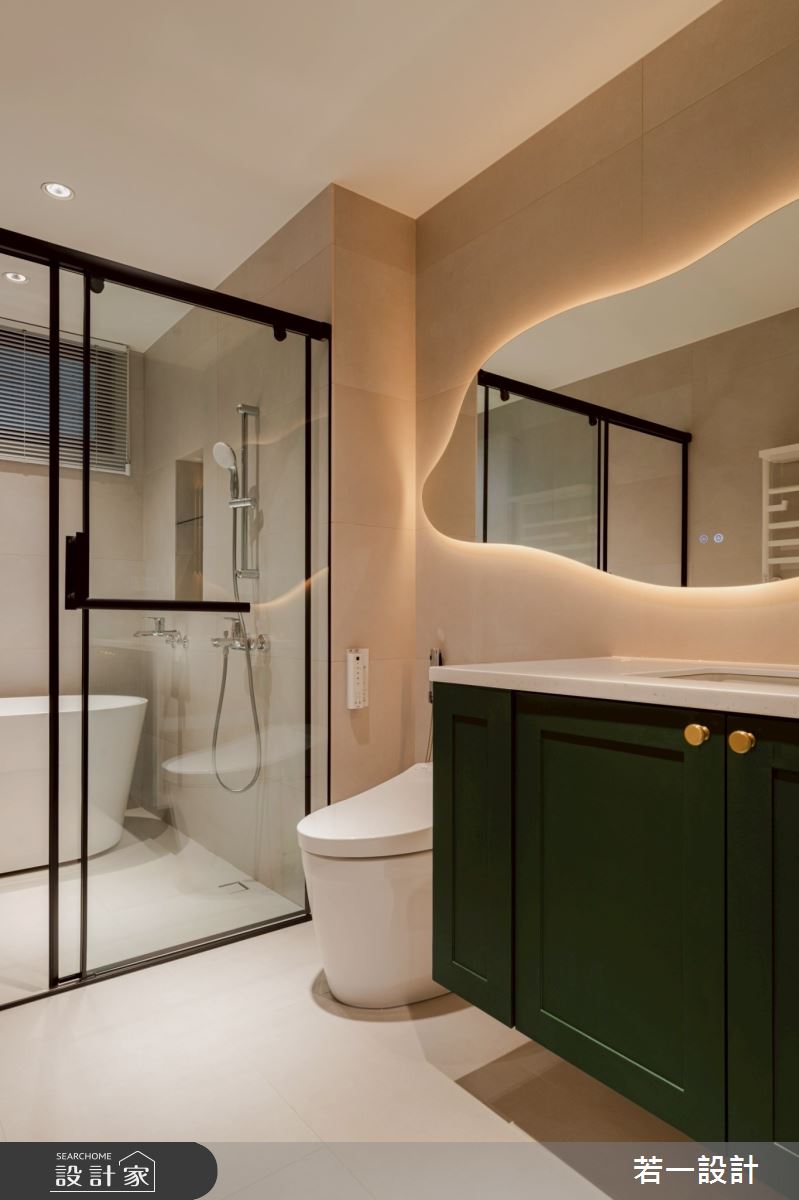 33坪新成屋(5年以下)＿新古典浴室案例圖片＿若一設計＿若一_柔霧之15