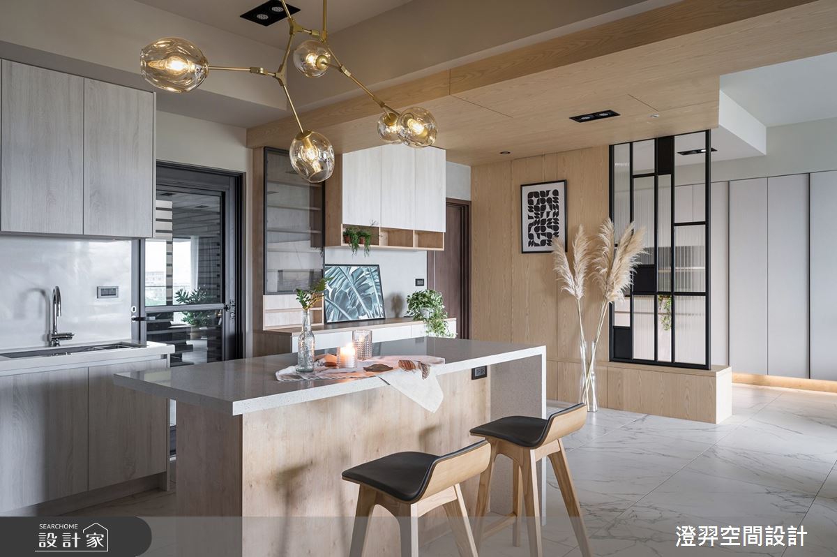 40坪新成屋(5年以下)＿北歐風廚房中島案例圖片＿澄羿空間設計＿澄羿_曦寓之19