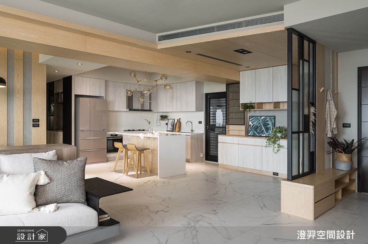 40坪新成屋(5年以下)＿北歐風玄關客廳廚房中島案例圖片＿澄羿空間設計＿澄羿_曦寓之17
