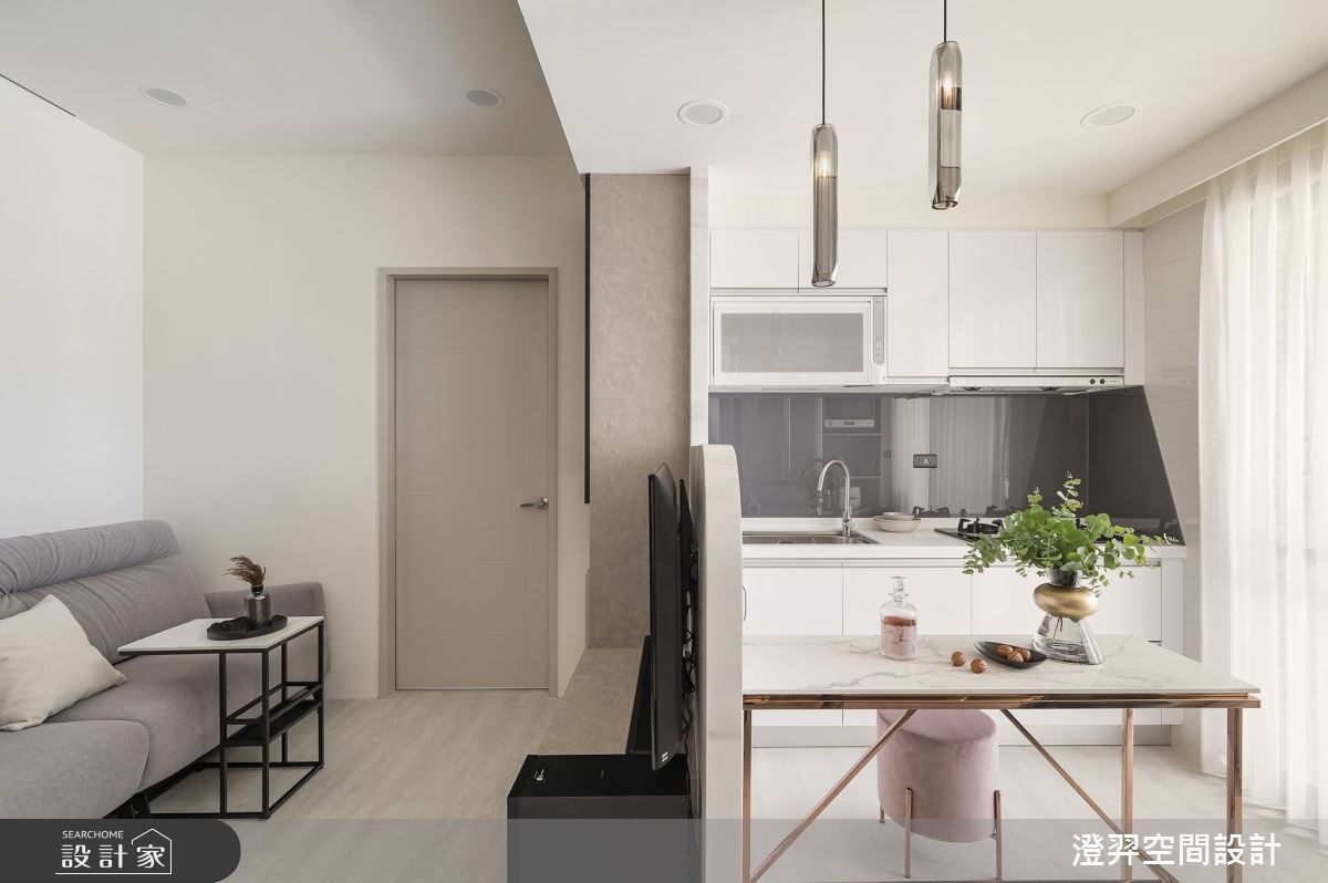 12坪新成屋(5年以下)＿現代風客廳餐廳廚房案例圖片＿澄羿空間設計＿澄羿_和煦之6
