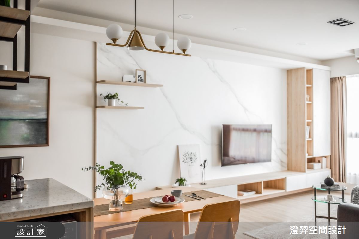 22坪新成屋(5年以下)＿北歐風客廳餐廳中島案例圖片＿澄羿空間設計＿澄羿_辰喆之5