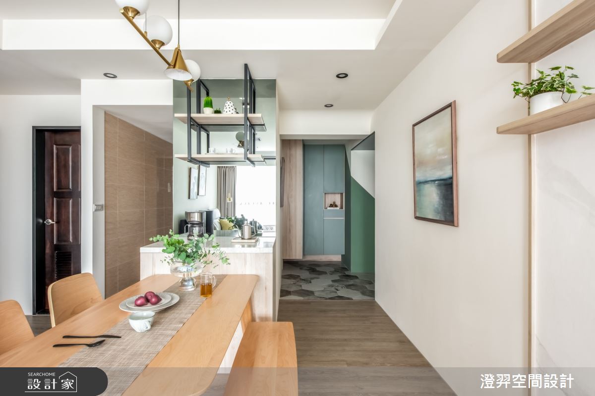 22坪新成屋(5年以下)＿北歐風玄關餐廳中島案例圖片＿澄羿空間設計＿澄羿_辰喆之3