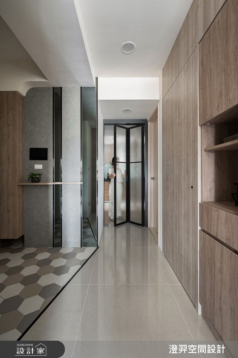 21坪新成屋(5年以下)＿現代風玄關案例圖片＿澄羿空間設計＿澄羿_浮金之2