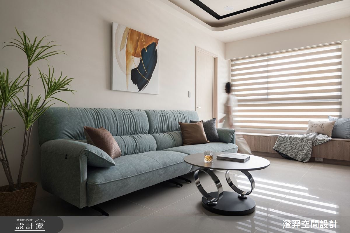 21坪新成屋(5年以下)＿現代風客廳臥榻案例圖片＿澄羿空間設計＿澄羿_浮金之11