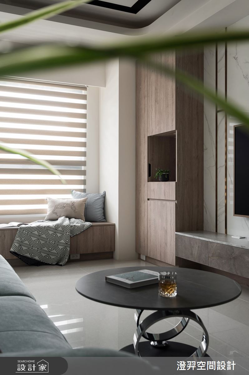 21坪新成屋(5年以下)＿現代風客廳臥榻案例圖片＿澄羿空間設計＿澄羿_浮金之8