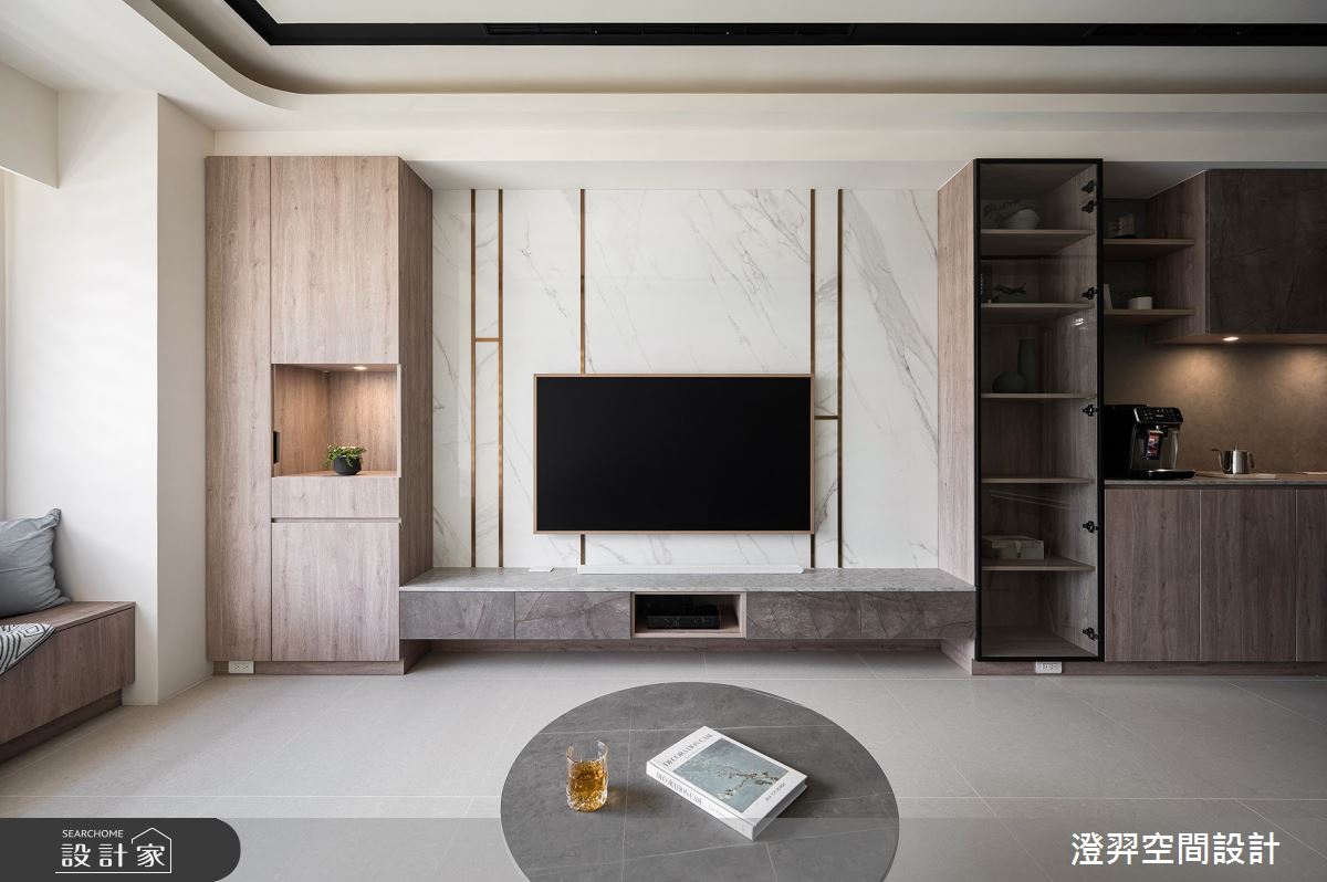 21坪新成屋(5年以下)＿現代風客廳案例圖片＿澄羿空間設計＿澄羿_浮金之10
