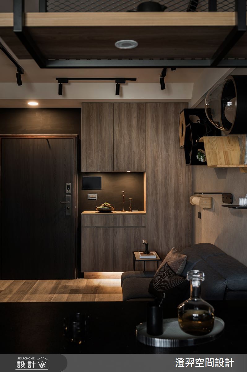 12坪新成屋(5年以下)＿工業風玄關客廳案例圖片＿澄羿空間設計＿澄羿_璞木之2
