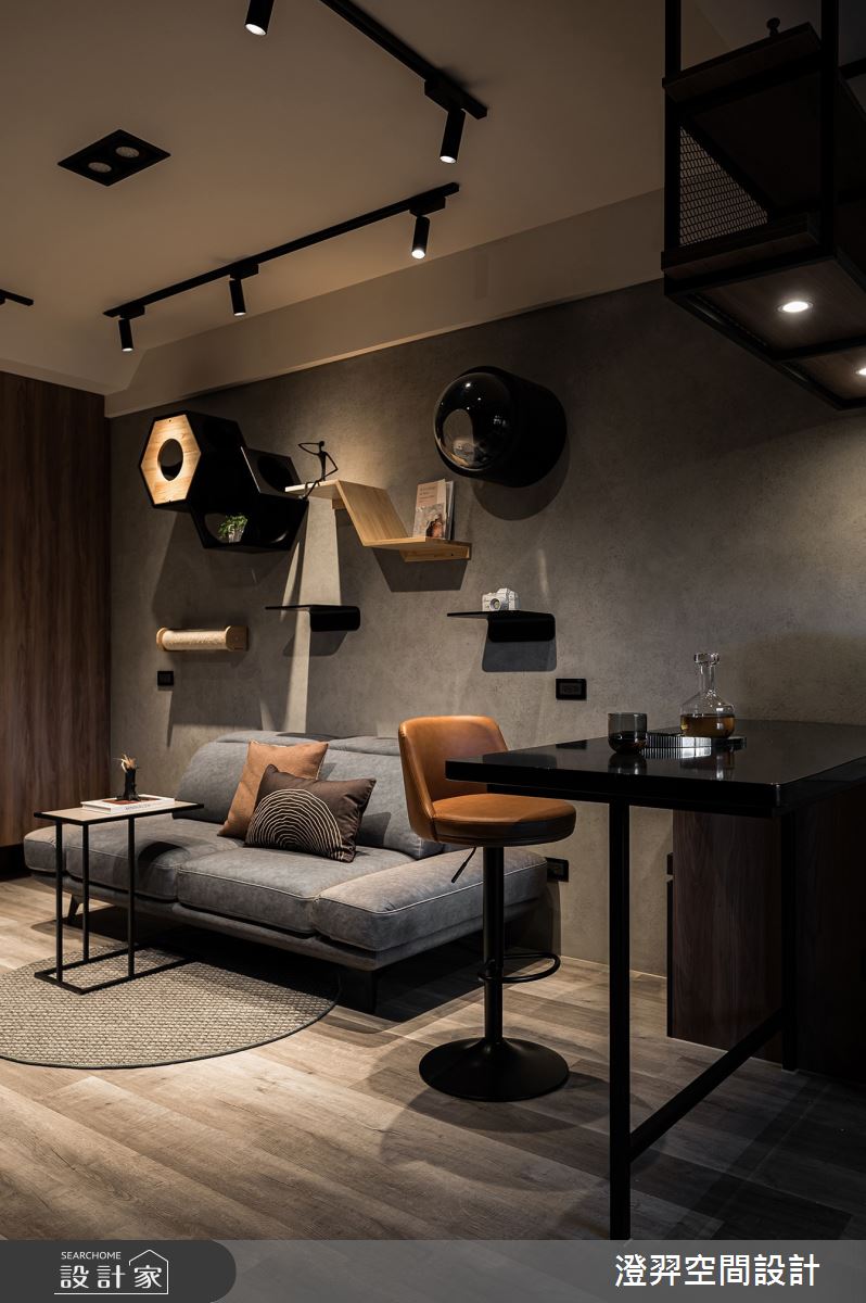 12坪新成屋(5年以下)＿工業風客廳餐廳吧檯寵物案例圖片＿澄羿空間設計＿澄羿_璞木之8