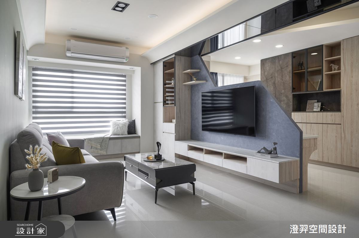 35坪新成屋(5年以下)＿現代風客廳臥榻案例圖片＿澄羿空間設計＿澄羿_光和light&peace之9