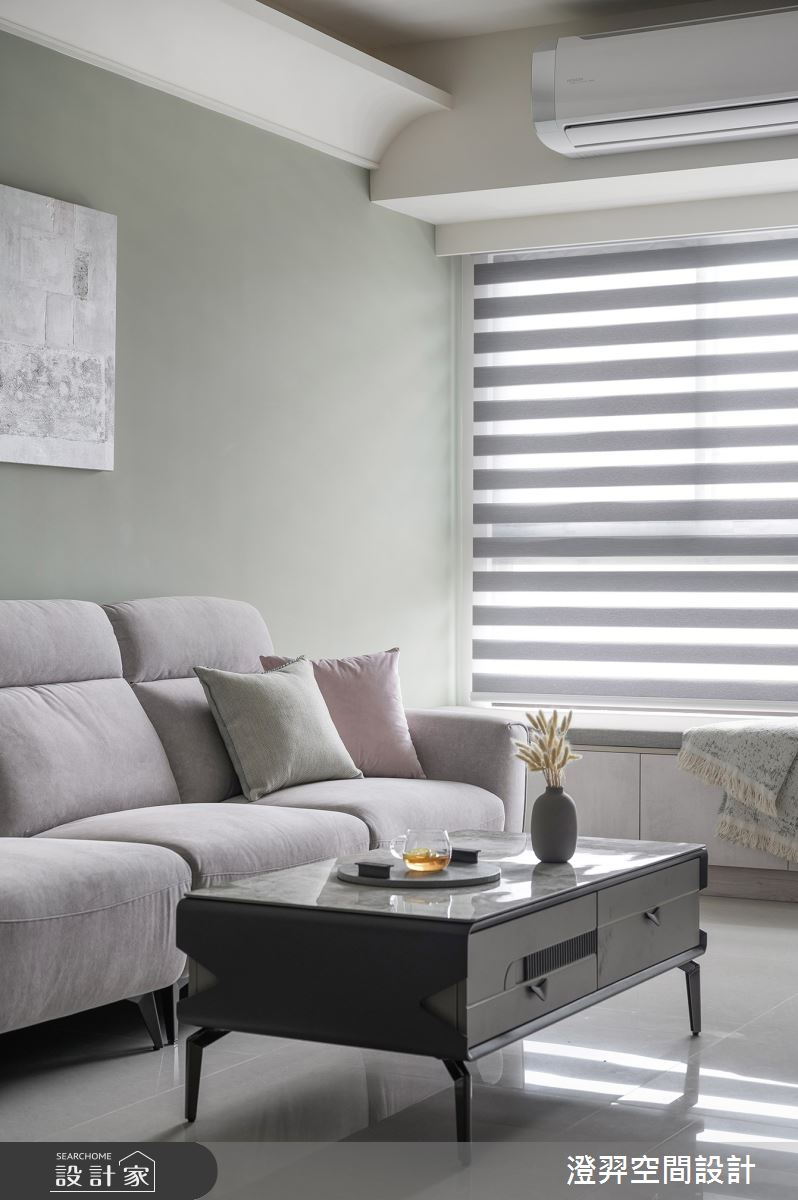 35坪新成屋(5年以下)＿現代風客廳臥榻案例圖片＿澄羿空間設計＿澄羿_光和light&peace之12