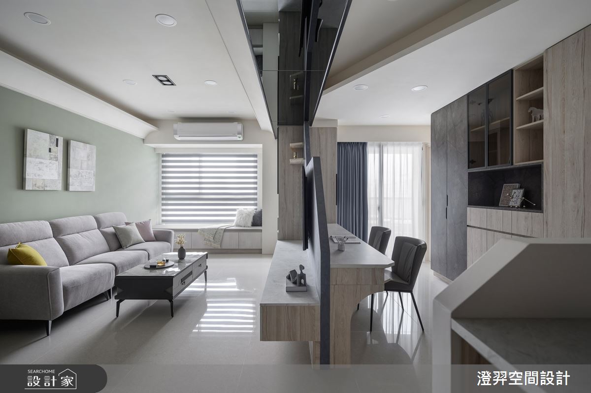 35坪新成屋(5年以下)＿現代風客廳書房臥榻案例圖片＿澄羿空間設計＿澄羿_光和light&peace之22