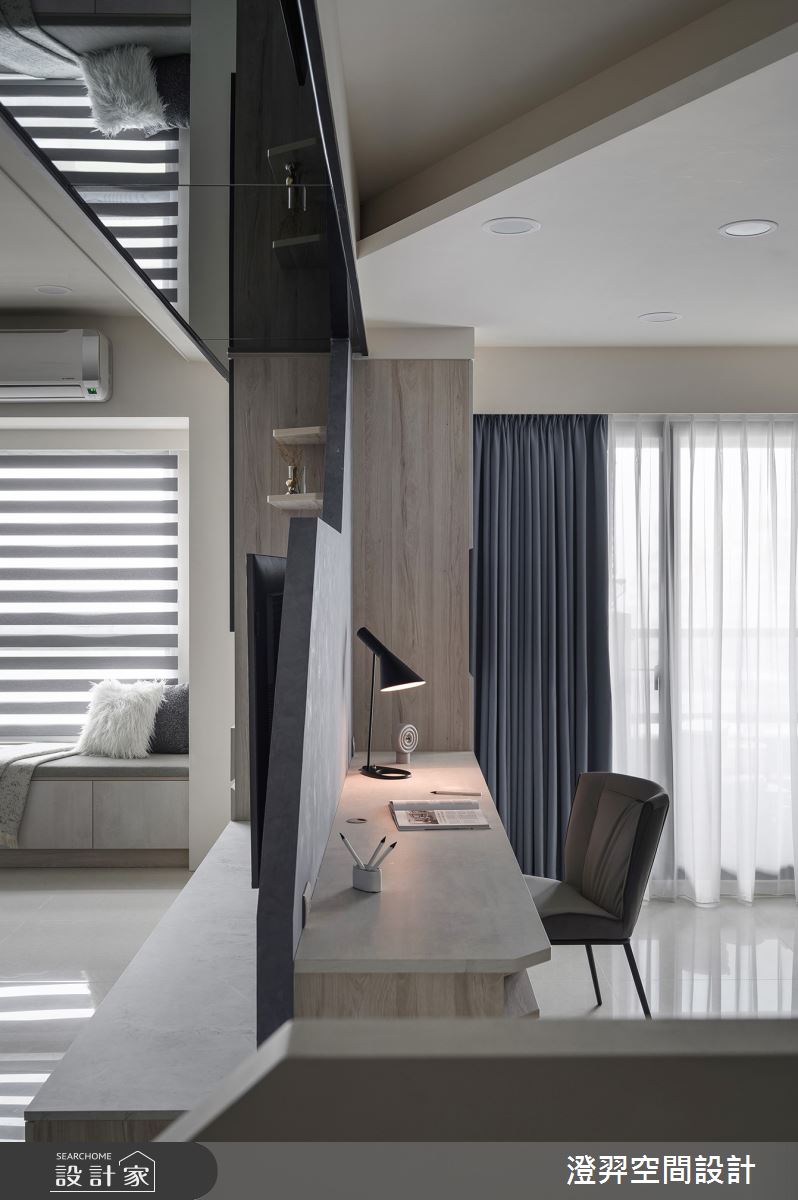 35坪新成屋(5年以下)＿現代風客廳書房臥榻案例圖片＿澄羿空間設計＿澄羿_光和light&peace之24