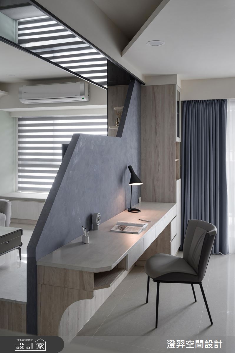 35坪新成屋(5年以下)＿現代風客廳書房臥榻案例圖片＿澄羿空間設計＿澄羿_光和light&peace之25