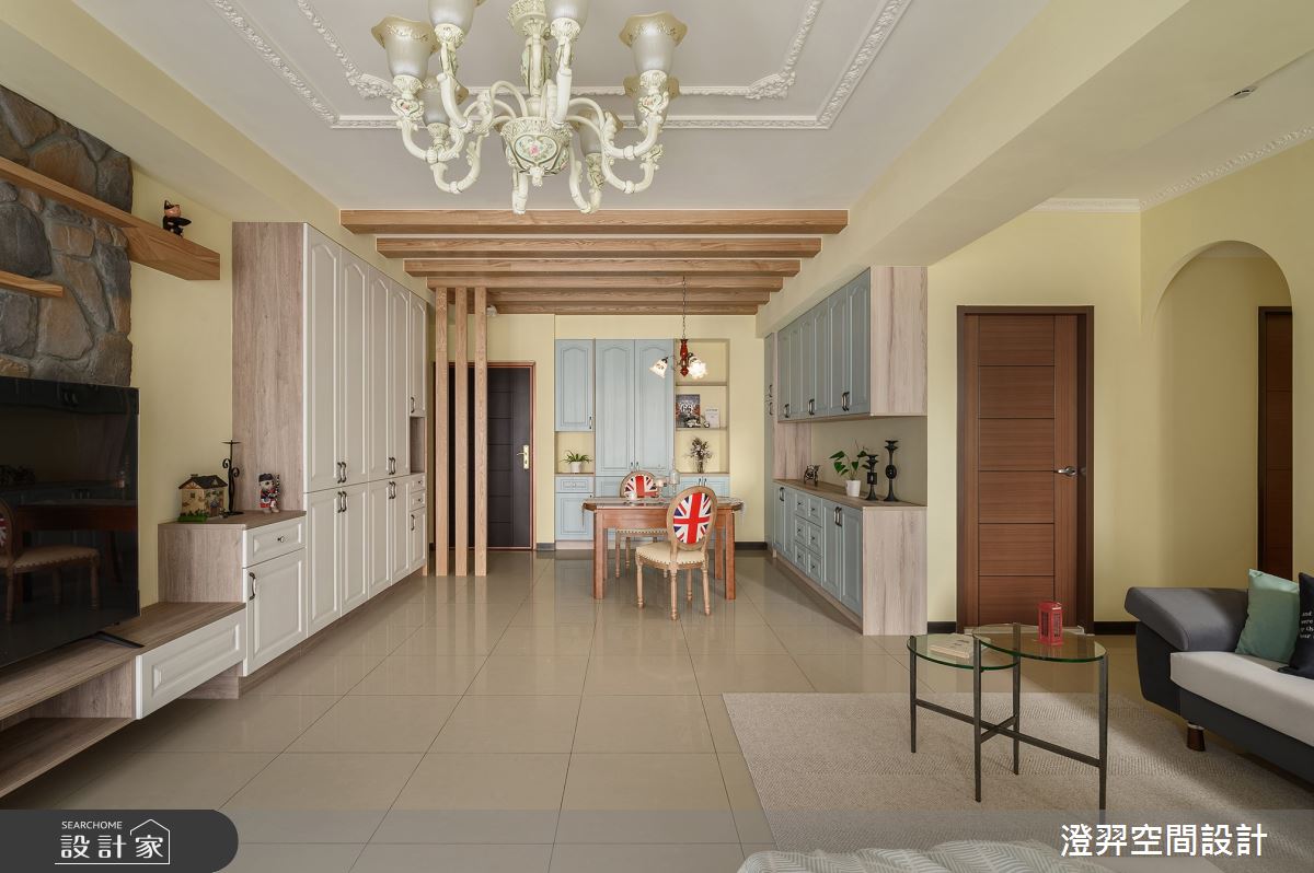 32坪新古屋(10年以下)＿鄉村風玄關客廳餐廳案例圖片＿澄羿空間設計＿澄羿_鄉韻之3