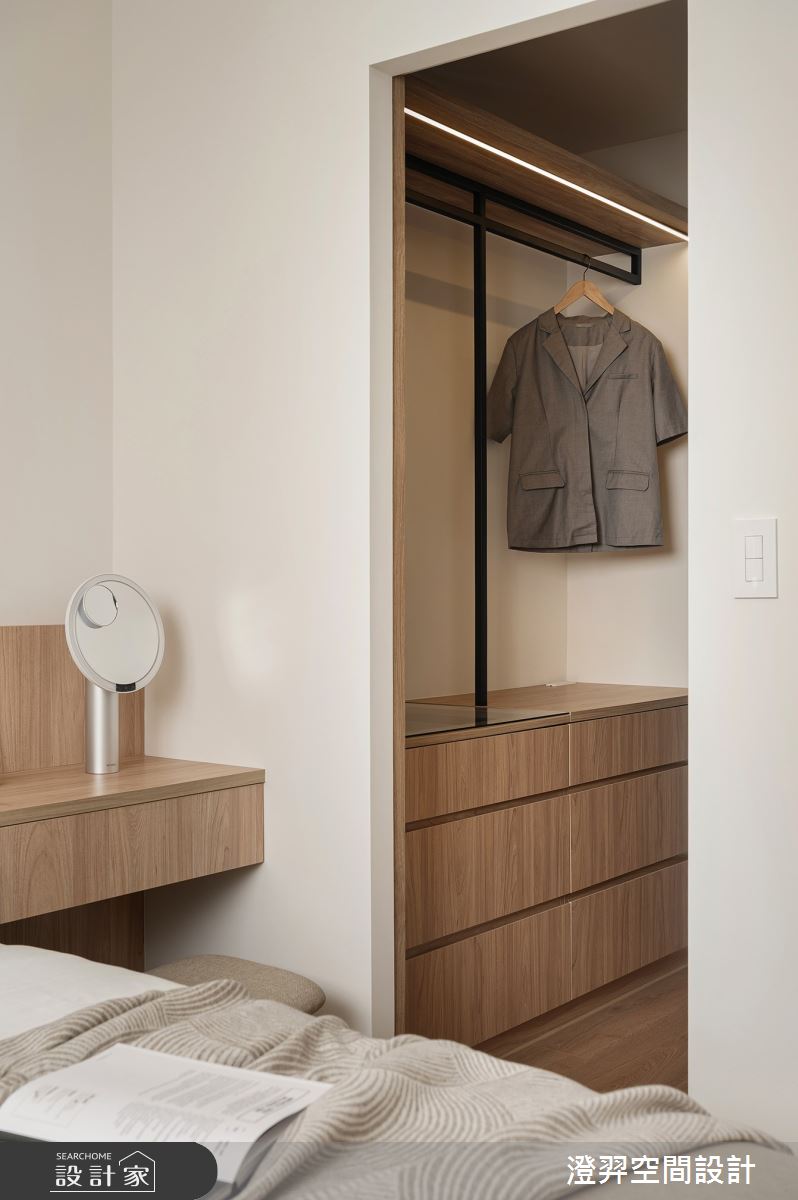 16坪新成屋(5年以下)＿日式無印風臥室更衣間案例圖片＿澄羿空間設計＿澄羿_光木之森之19