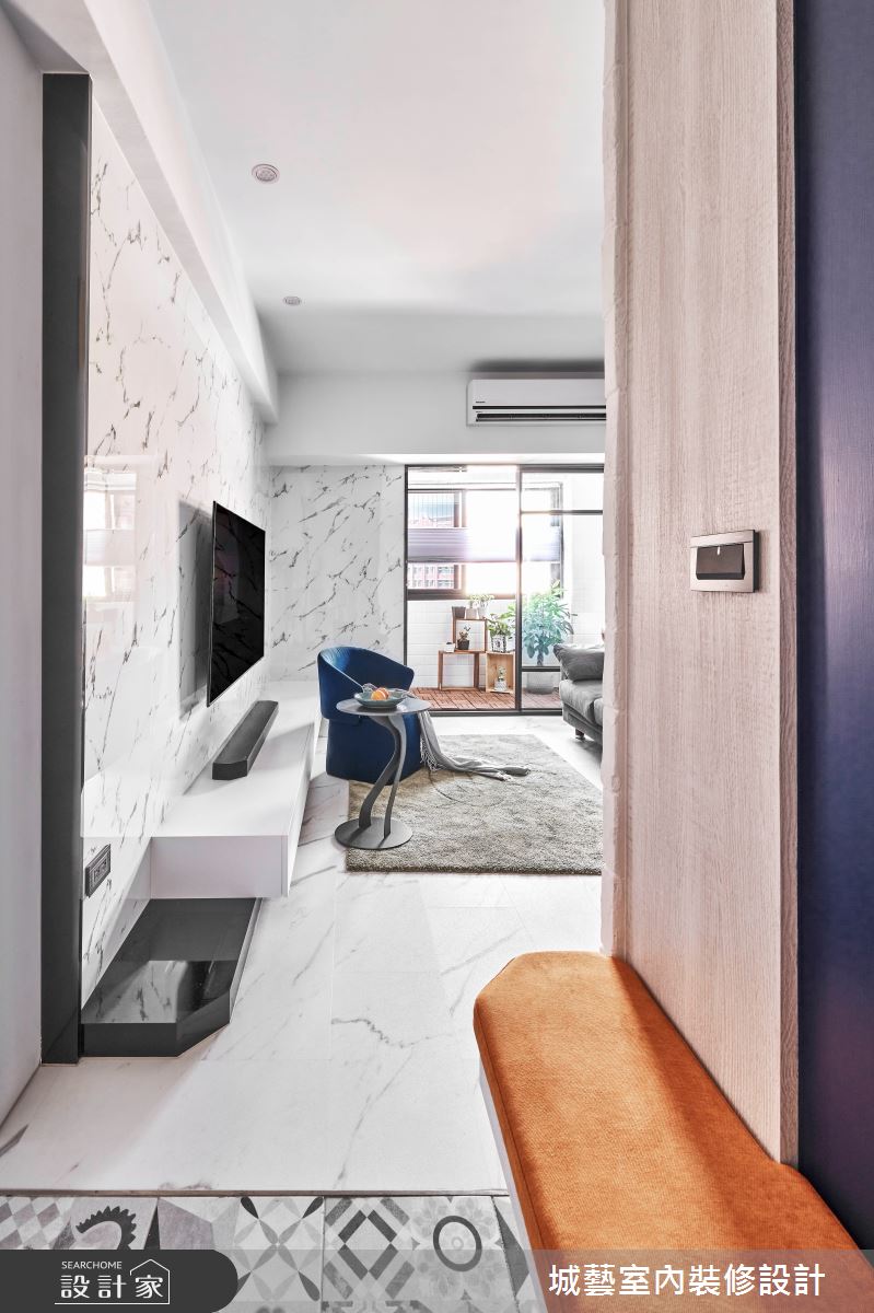25坪老屋(16~30年)＿現代風玄關客廳案例圖片＿城藝空間設計＿城藝_藍色時代之1