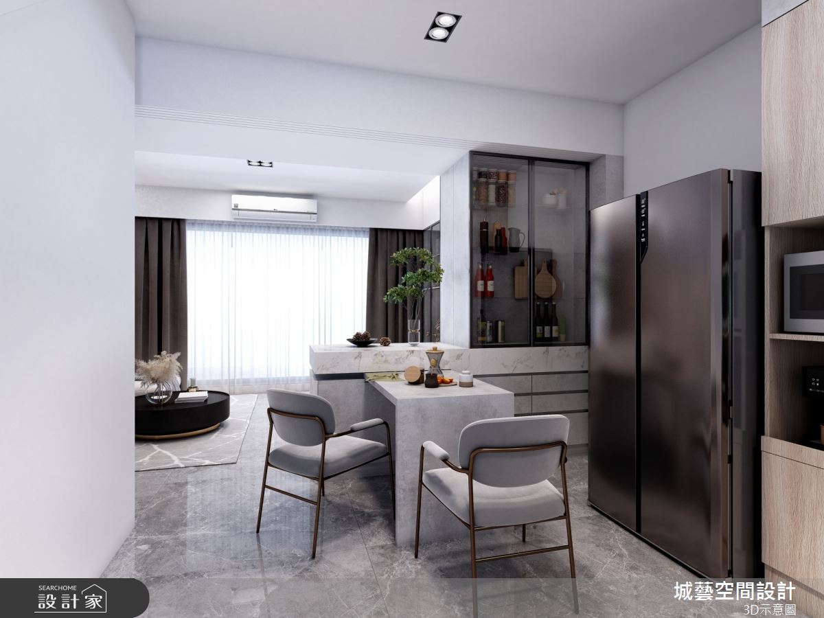 60坪新成屋(5年以下)＿混搭風餐廳中島案例圖片＿城藝空間設計＿城藝_09之18