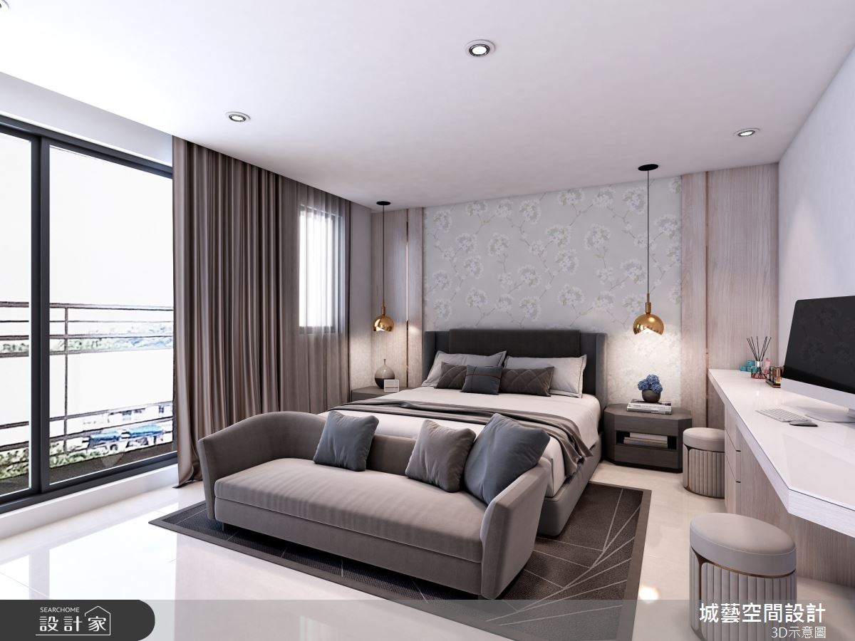 65坪新成屋(5年以下)＿現代簡約風臥室案例圖片＿城藝空間設計＿城藝_17之4