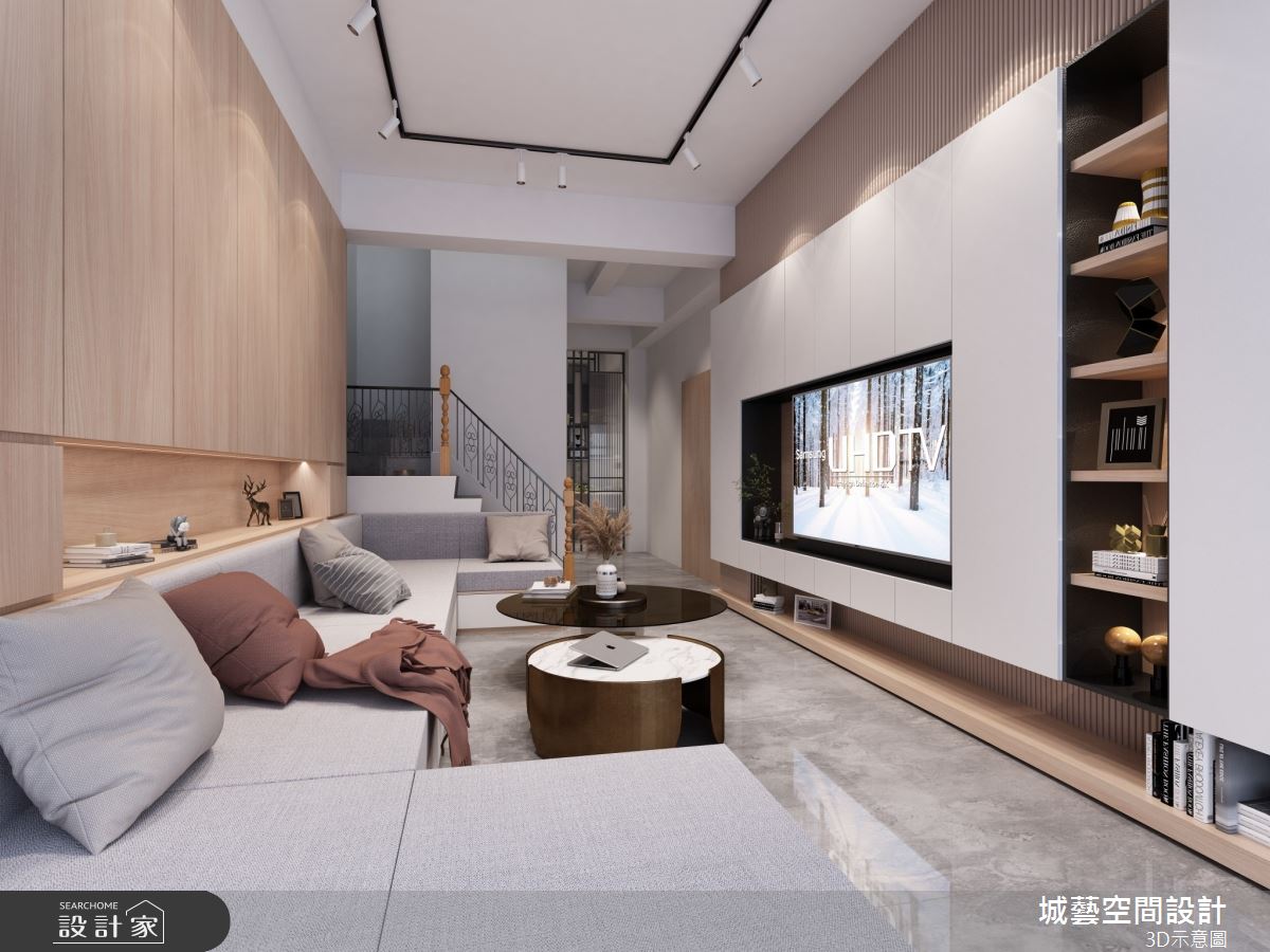 300坪毛胚屋＿北歐風客廳樓梯案例圖片＿城藝空間設計＿城藝_棲居詩篇之1