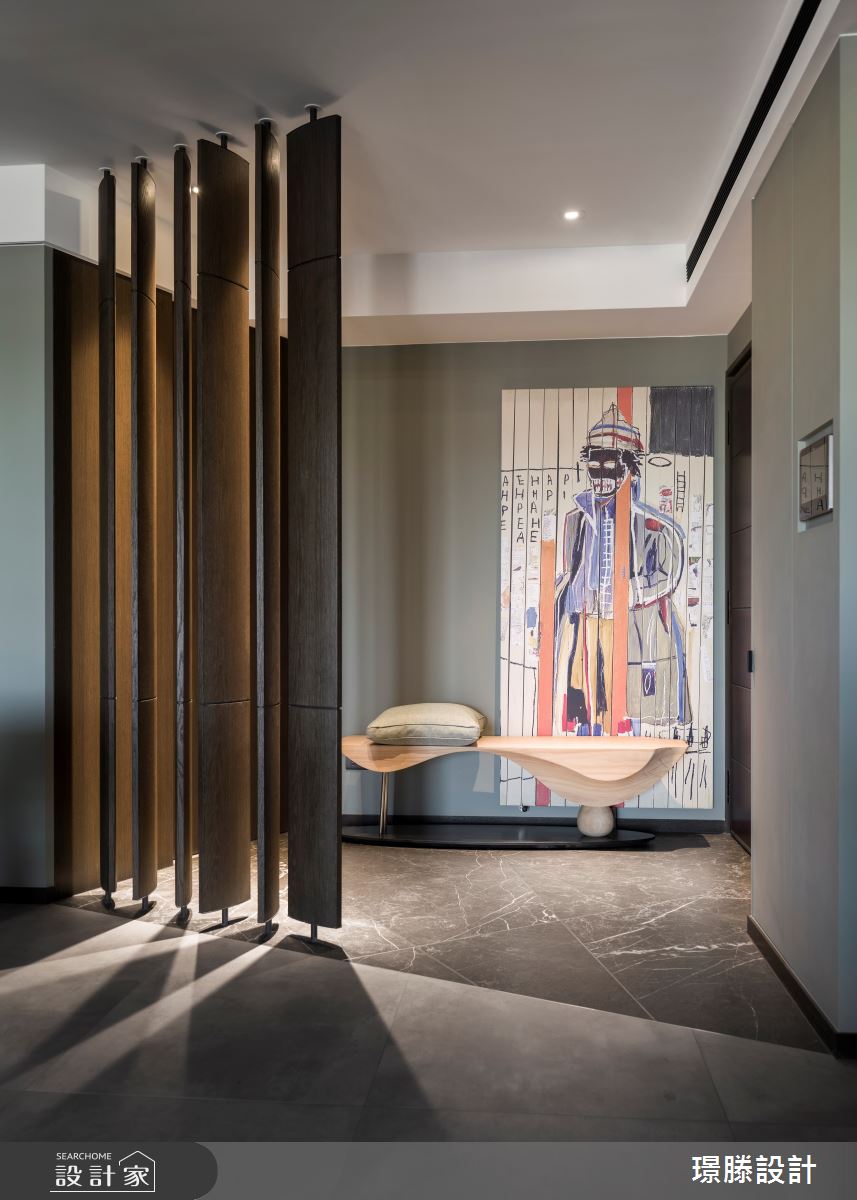 47坪新成屋(5年以下)＿現代風玄關案例圖片＿璟滕設計＿璟滕_茫原栗色之1