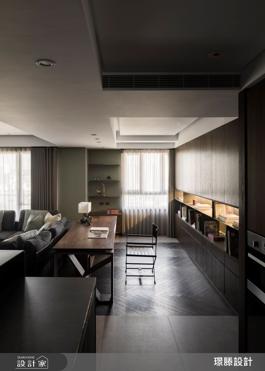 47坪新成屋(5年以下)＿現代風客廳工作區案例圖片＿璟滕設計＿璟滕_茫原栗色之9