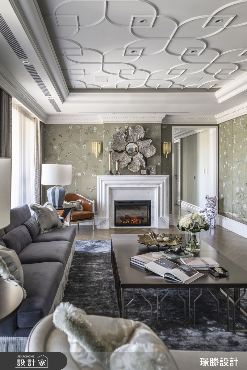 105坪新成屋(5年以下)＿新古典客廳案例圖片＿璟滕設計＿璟滕_藝景齊匯而綻之7