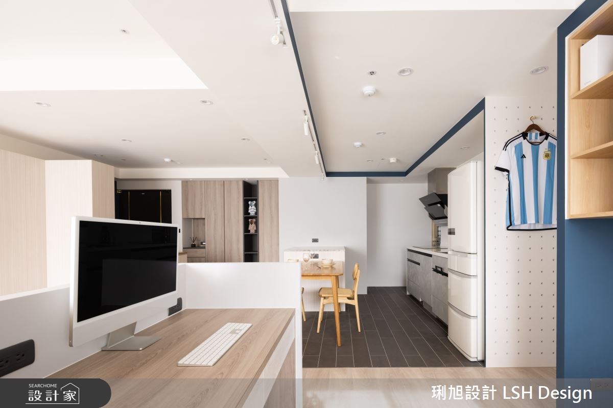 25坪中古屋(5~15年)＿現代風餐廳廚房書房工作區中島案例圖片＿琍旭室內裝修設計＿琍旭_原 ‧ 折之15