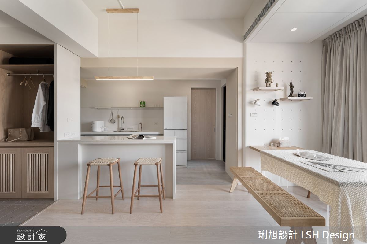 14坪新成屋(5年以下)＿日式無印風客廳餐廳廚房中島案例圖片＿琍旭室內裝修設計＿琍旭_小時光之7