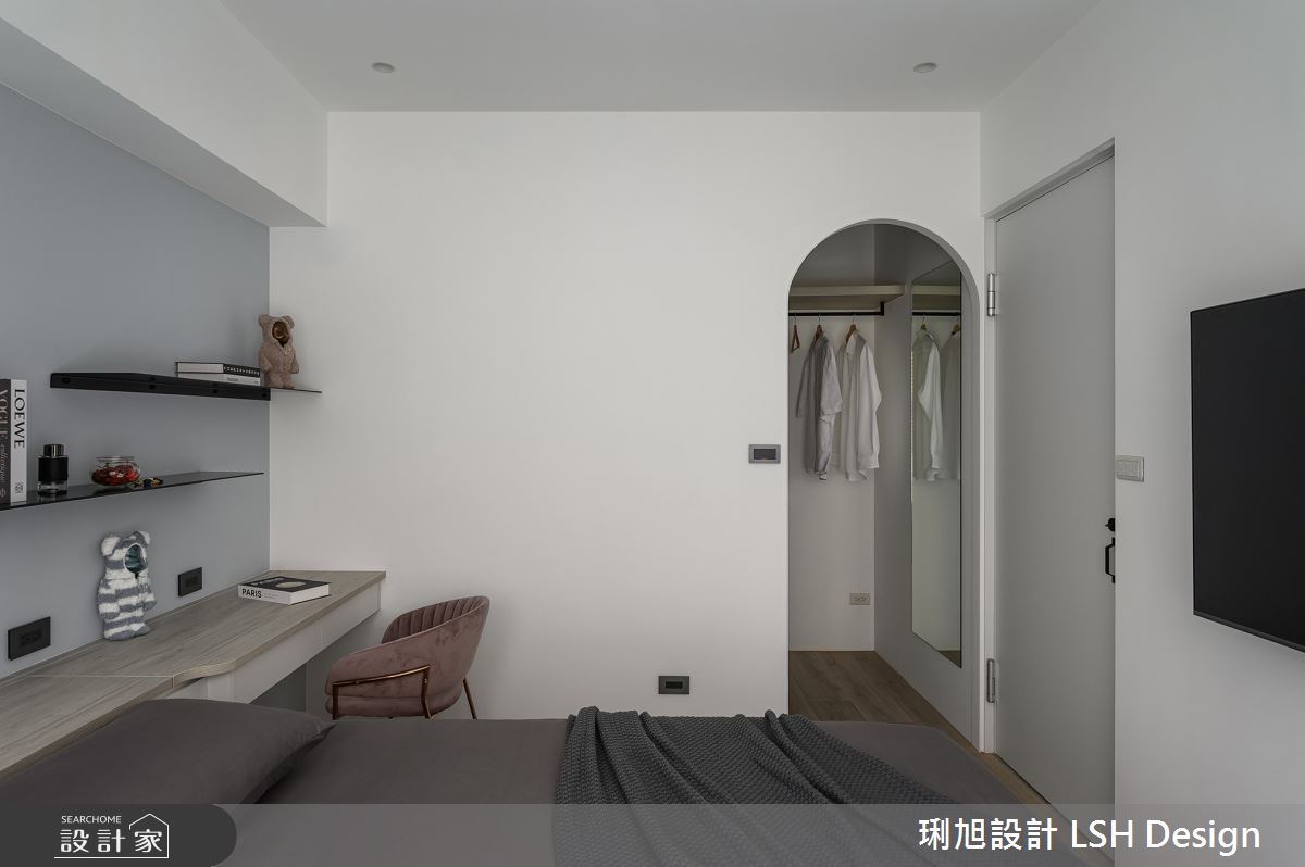 25坪老屋(16~30年)＿現代風臥室更衣間案例圖片＿琍旭室內裝修設計＿琍旭_慢奏灰白之50
