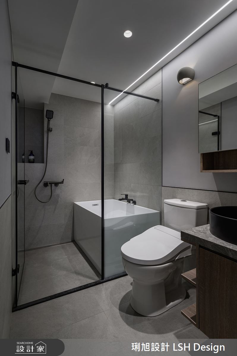 25坪老屋(16~30年)＿現代風浴室案例圖片＿琍旭室內裝修設計＿琍旭_慢奏灰白之56