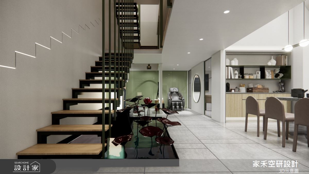 85坪毛胚屋＿現代風餐廳樓梯案例圖片＿家禾空研設計＿家禾_05之6