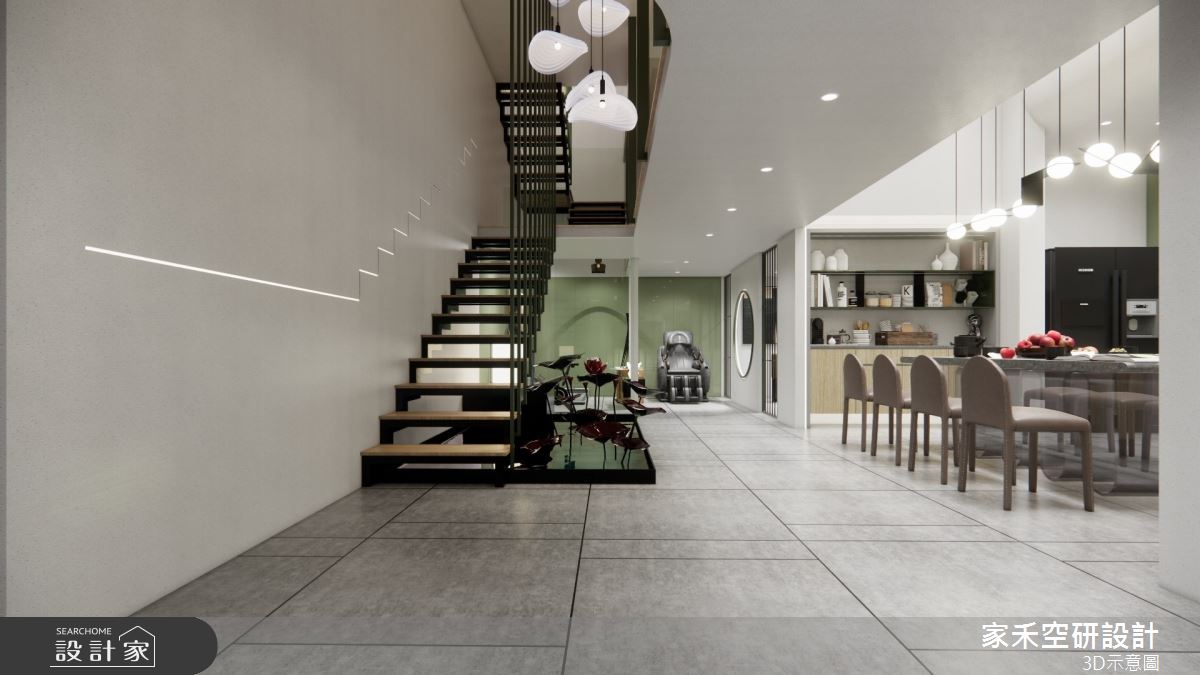 85坪毛胚屋＿現代風餐廳樓梯案例圖片＿家禾空研設計＿家禾_05之5