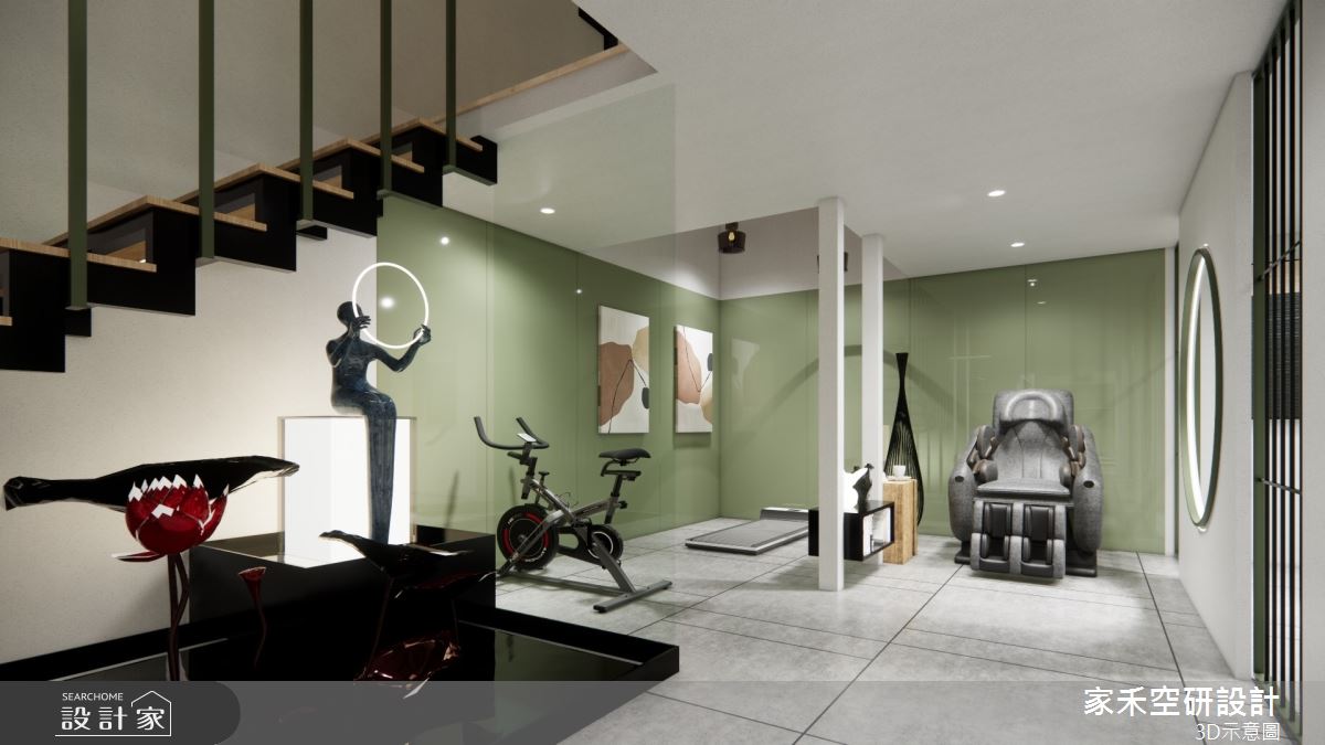 85坪毛胚屋＿現代風樓梯家庭健身房案例圖片＿家禾空研設計＿家禾_05之33