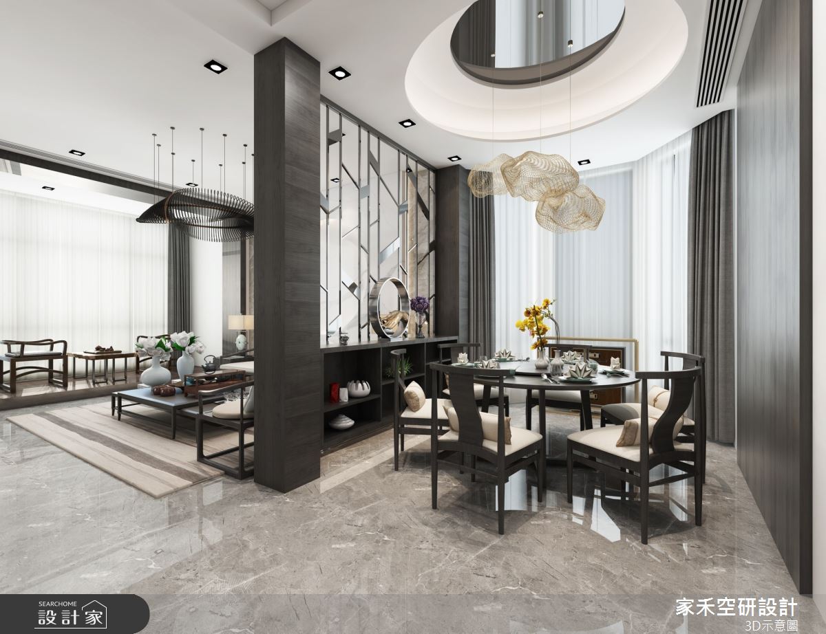 100坪毛胚屋＿新中式風客廳餐廳案例圖片＿家禾空研設計＿家禾_06之3