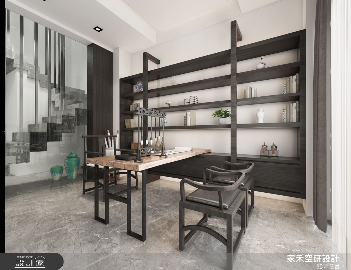 100坪毛胚屋＿新中式風餐廳樓梯案例圖片＿家禾空研設計＿家禾_06之5