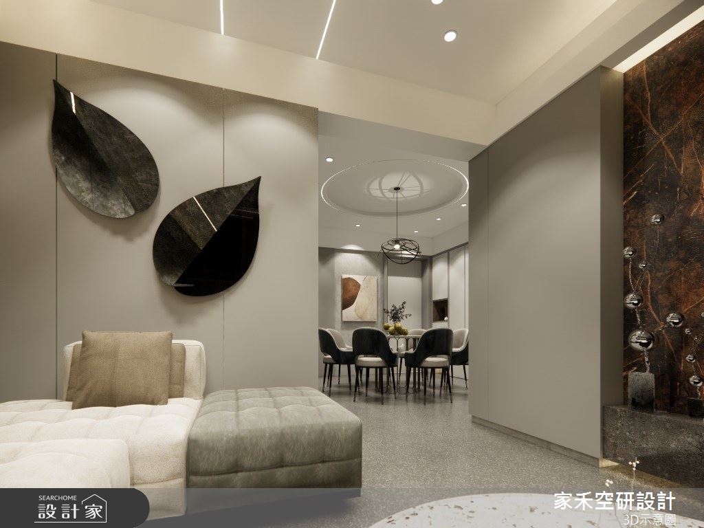 25坪老屋(16~30年)＿現代輕奢風客廳案例圖片＿家禾空研設計＿家禾_09.昆山鹿嘉花園_現代輕奢風格之3