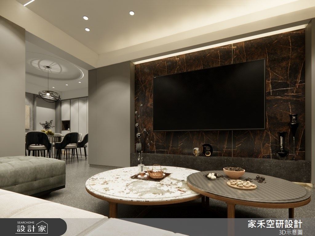 25坪老屋(16~30年)＿現代輕奢風客廳案例圖片＿家禾空研設計＿家禾_09.昆山鹿嘉花園_現代輕奢風格之1