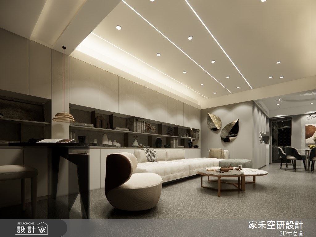 25坪老屋(16~30年)＿現代輕奢風客廳案例圖片＿家禾空研設計＿家禾_09.昆山鹿嘉花園_現代輕奢風格之4