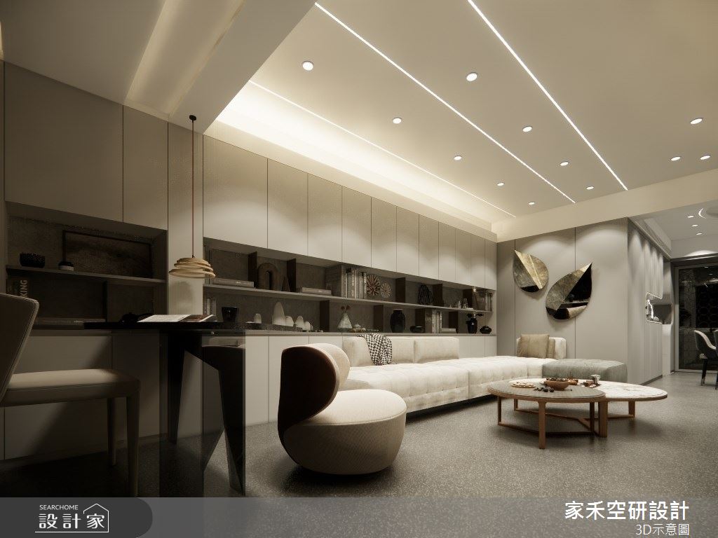 25坪老屋(16~30年)＿現代輕奢風客廳案例圖片＿家禾空研設計＿家禾_09.昆山鹿嘉花園_現代輕奢風格之5