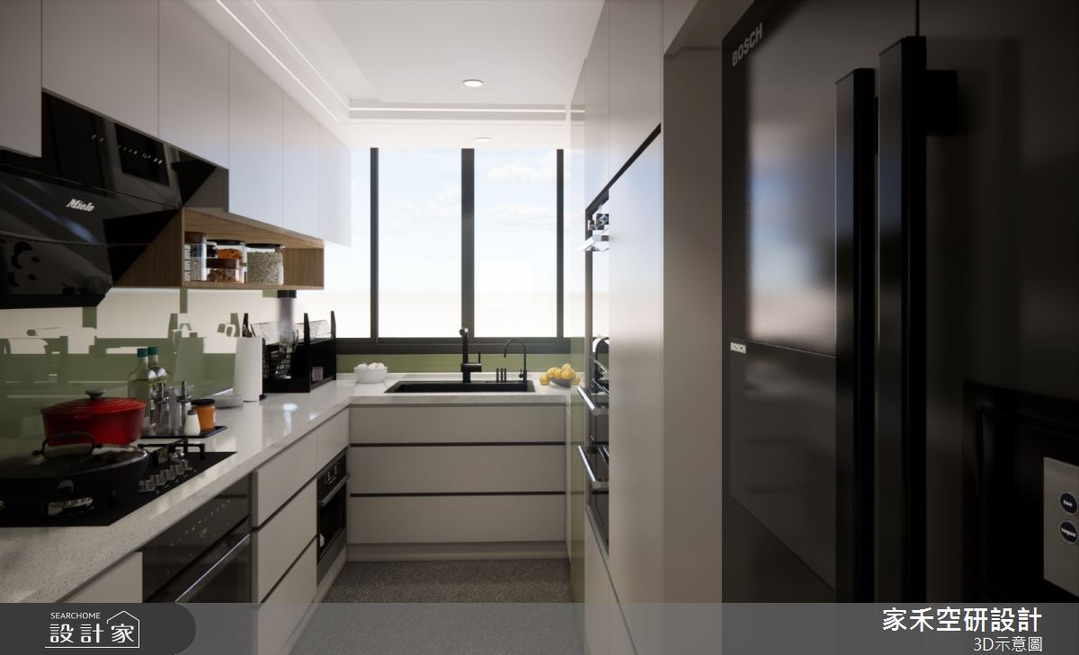25坪老屋(16~30年)＿現代輕奢風廚房案例圖片＿家禾空研設計＿家禾_09.昆山鹿嘉花園_現代輕奢風格之21
