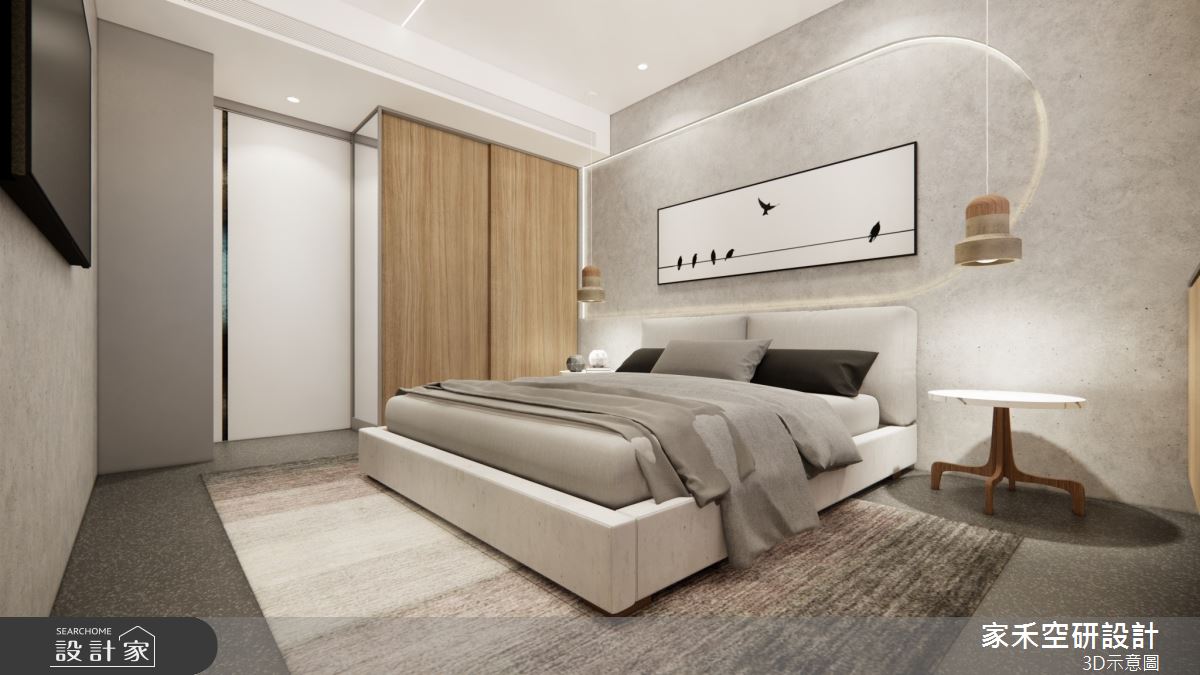 25坪老屋(16~30年)＿現代輕奢風臥室案例圖片＿家禾空研設計＿家禾_09.昆山鹿嘉花園_現代輕奢風格之29