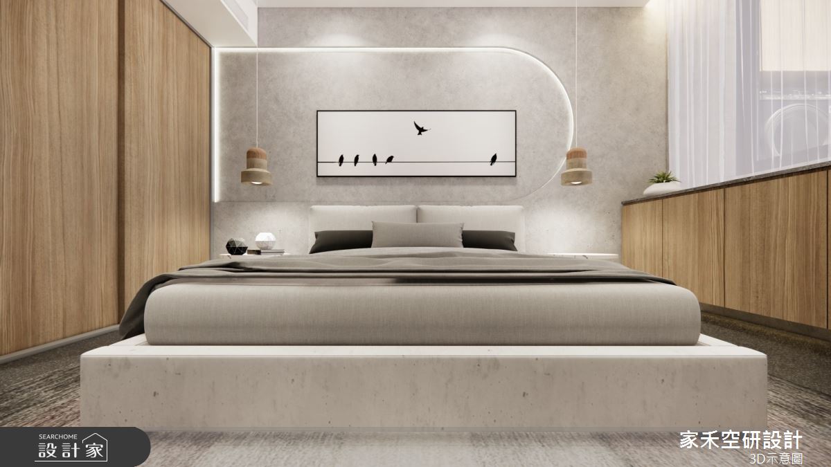 25坪老屋(16~30年)＿現代輕奢風臥室案例圖片＿家禾空研設計＿家禾_09.昆山鹿嘉花園_現代輕奢風格之33