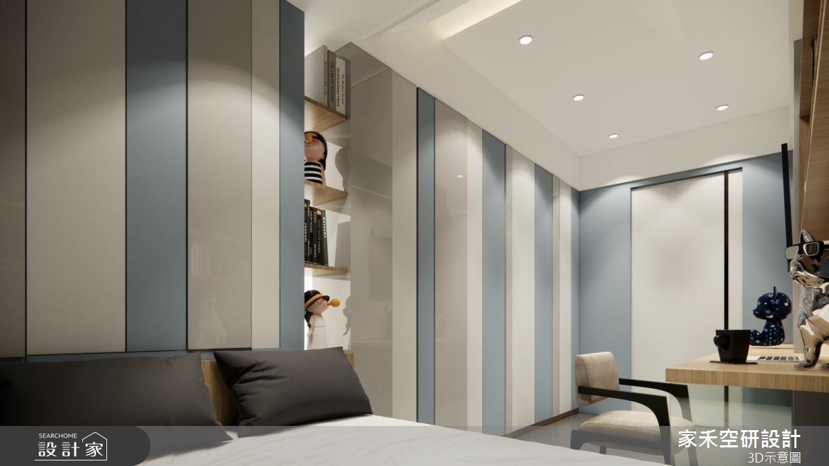 25坪老屋(16~30年)＿現代輕奢風客房案例圖片＿家禾空研設計＿家禾_09.昆山鹿嘉花園_現代輕奢風格之35