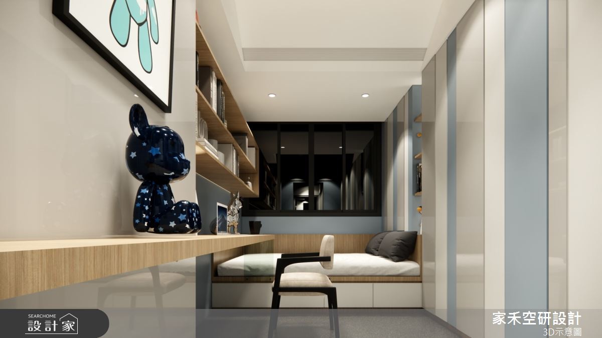 25坪老屋(16~30年)＿現代輕奢風客房案例圖片＿家禾空研設計＿家禾_09.昆山鹿嘉花園_現代輕奢風格之38