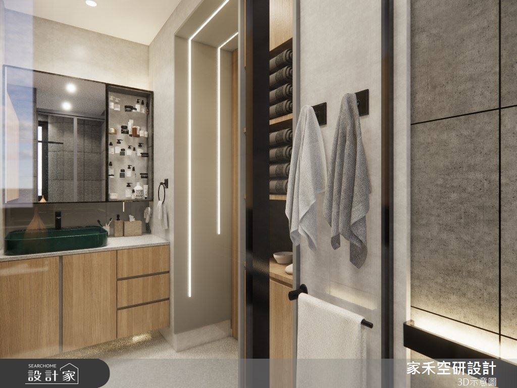 25坪老屋(16~30年)＿現代輕奢風浴室案例圖片＿家禾空研設計＿家禾_09.昆山鹿嘉花園_現代輕奢風格之40