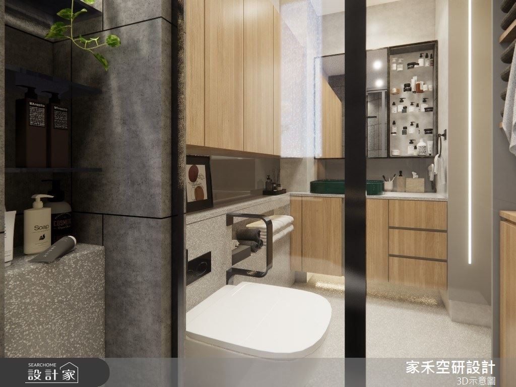 25坪老屋(16~30年)＿現代輕奢風浴室案例圖片＿家禾空研設計＿家禾_09.昆山鹿嘉花園_現代輕奢風格之45