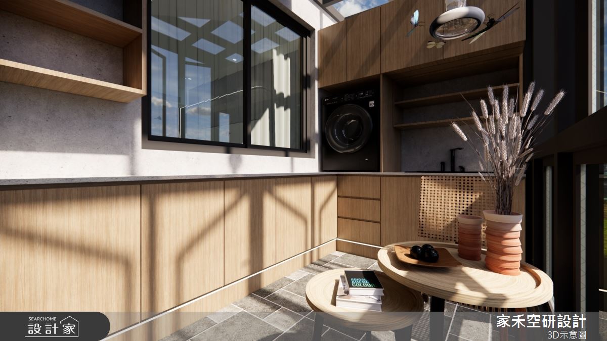 25坪老屋(16~30年)＿現代輕奢風陽台案例圖片＿家禾空研設計＿家禾_09.昆山鹿嘉花園_現代輕奢風格之52