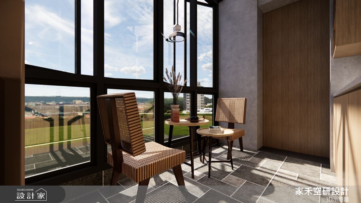 25坪老屋(16~30年)＿現代輕奢風陽台案例圖片＿家禾空研設計＿家禾_09.昆山鹿嘉花園_現代輕奢風格之55