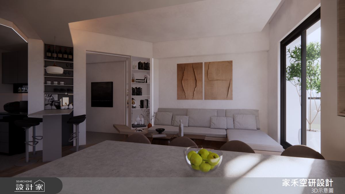 36坪新成屋(5年以下)＿現代風客廳餐廳吧檯中島案例圖片＿家禾空研設計＿家禾_11之7