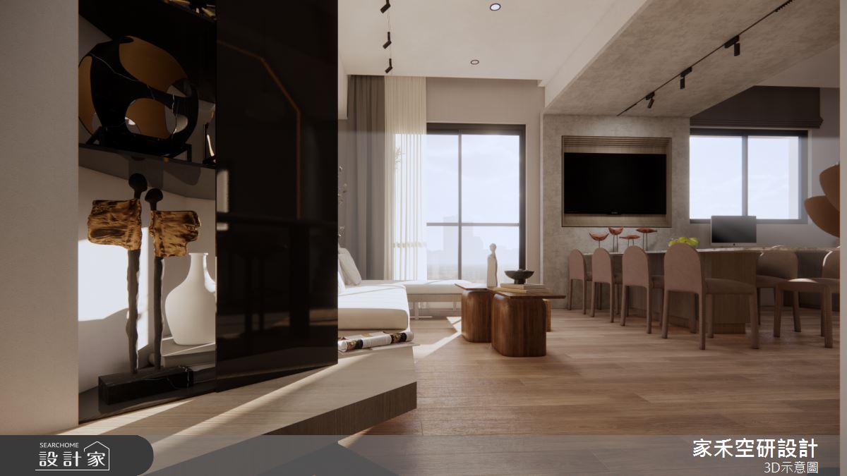 36坪新成屋(5年以下)＿現代風玄關客廳餐廳案例圖片＿家禾空研設計＿家禾_11之3